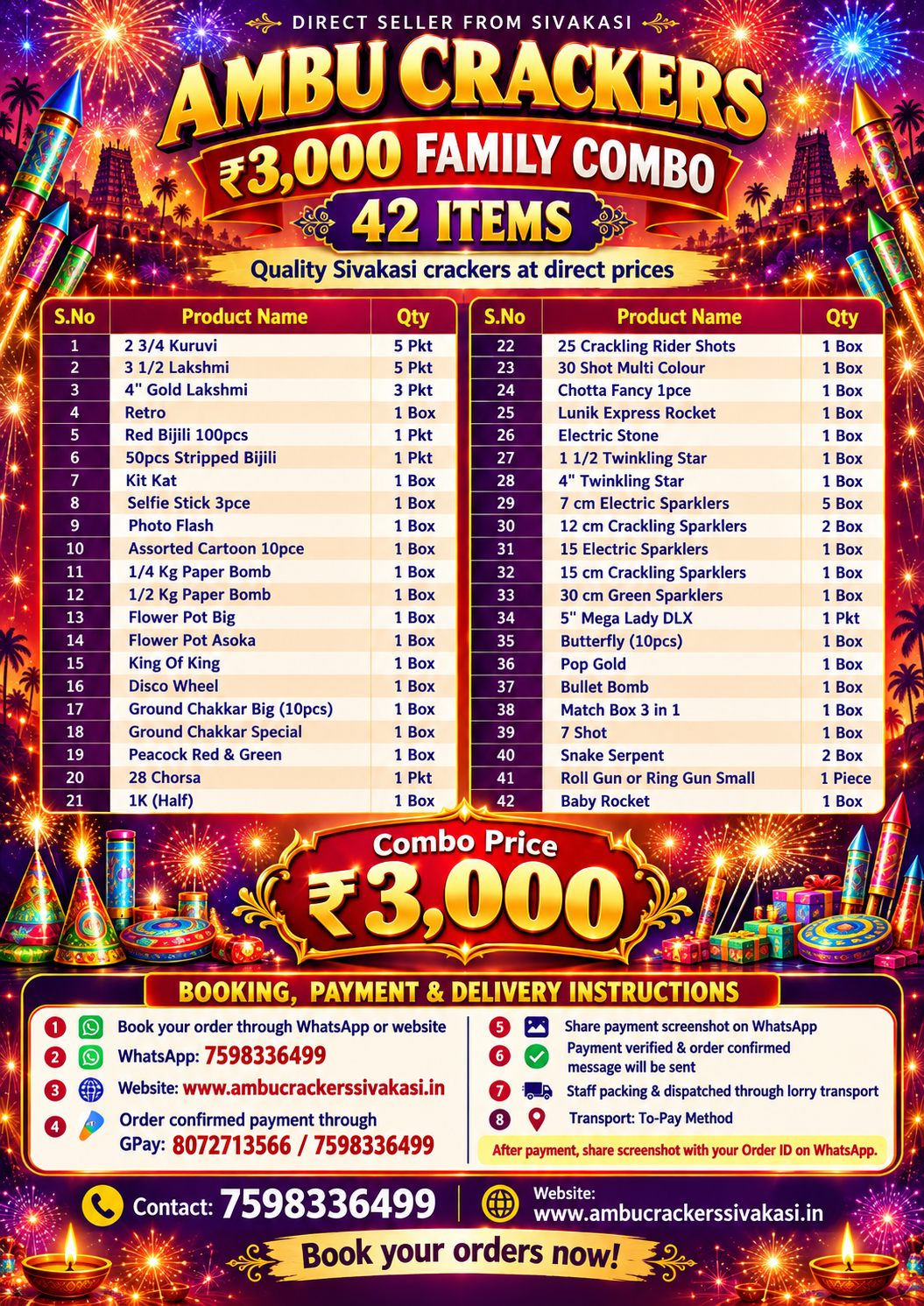 3000 Lite Pack 42 Items
